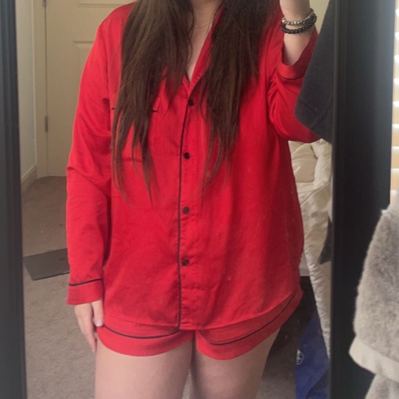 Stars Above Red Silky Pajama Set from Target - Picture 2 of 6